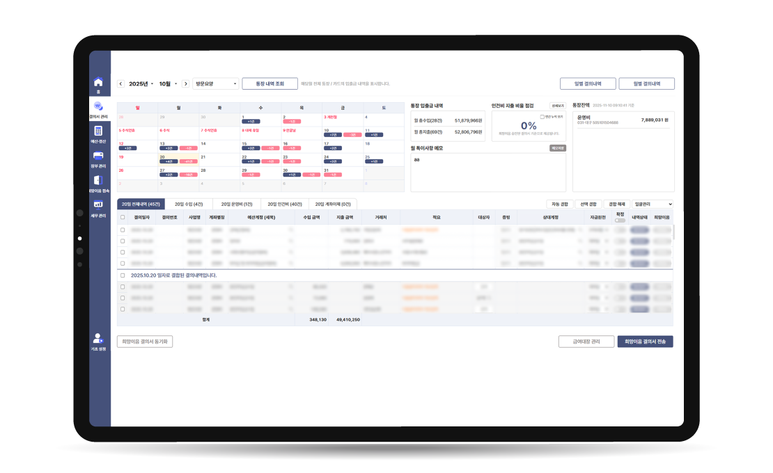 AI 결의서 생성 화면